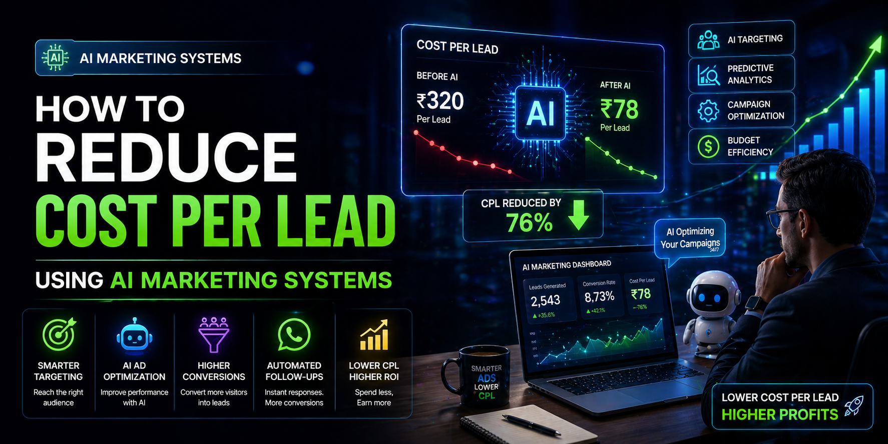 How to Reduce Cost Per Lead Using AI Marketing Systems